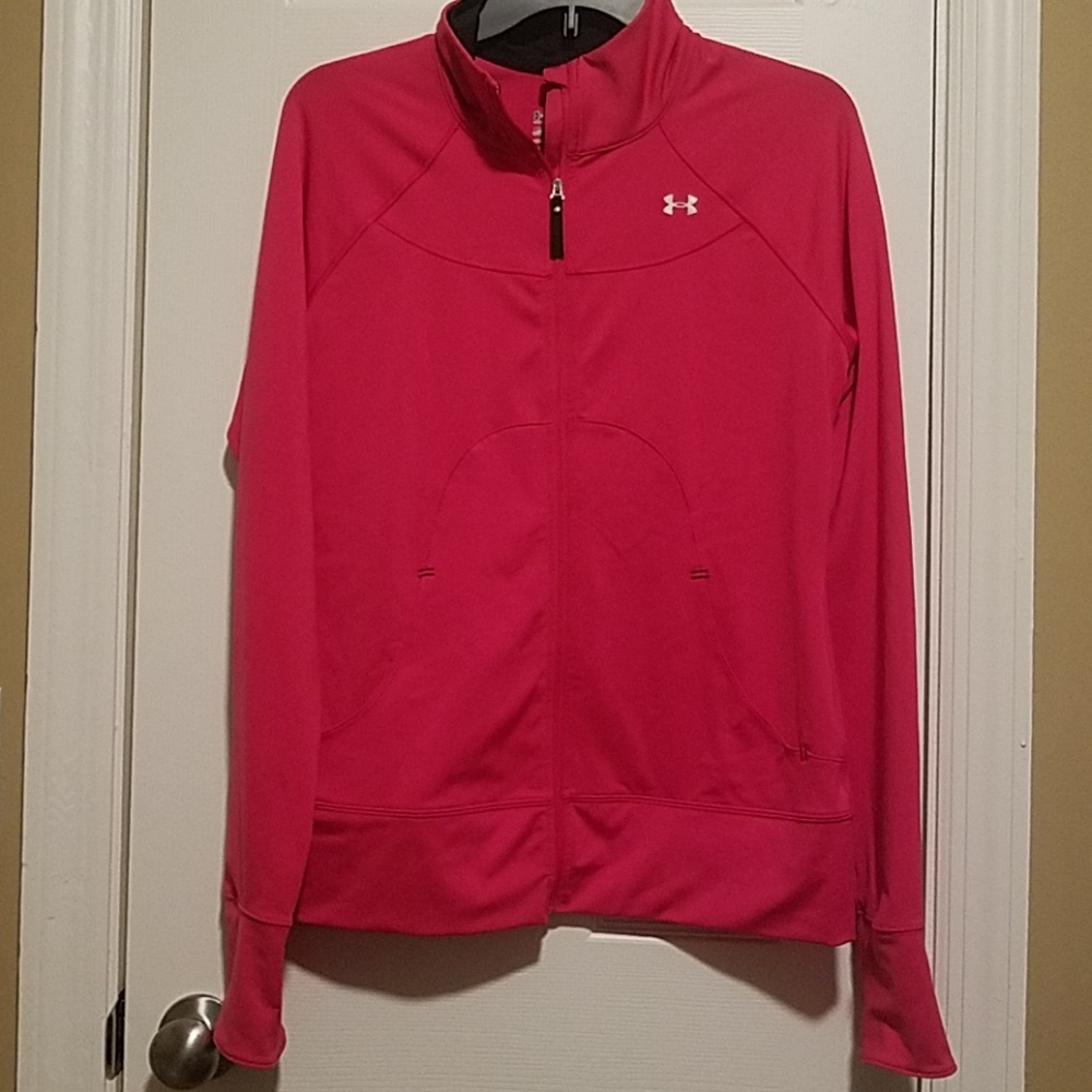 Under Armour M Pink Zip Up Jacket